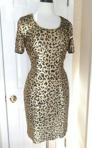 Vintage Sequen Aninal Print Dress